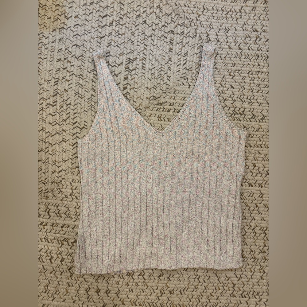 Cupcakes & Cashmere Multicolor Thread Ribbed Camisole